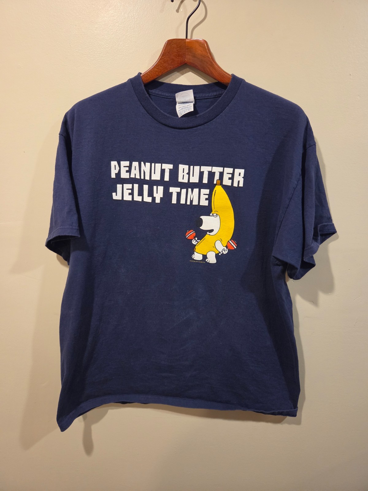 Vintage Family Guy Peanut Butter Jelly Time Shirt XL 2006 Y2K VTG Cartoon Delta