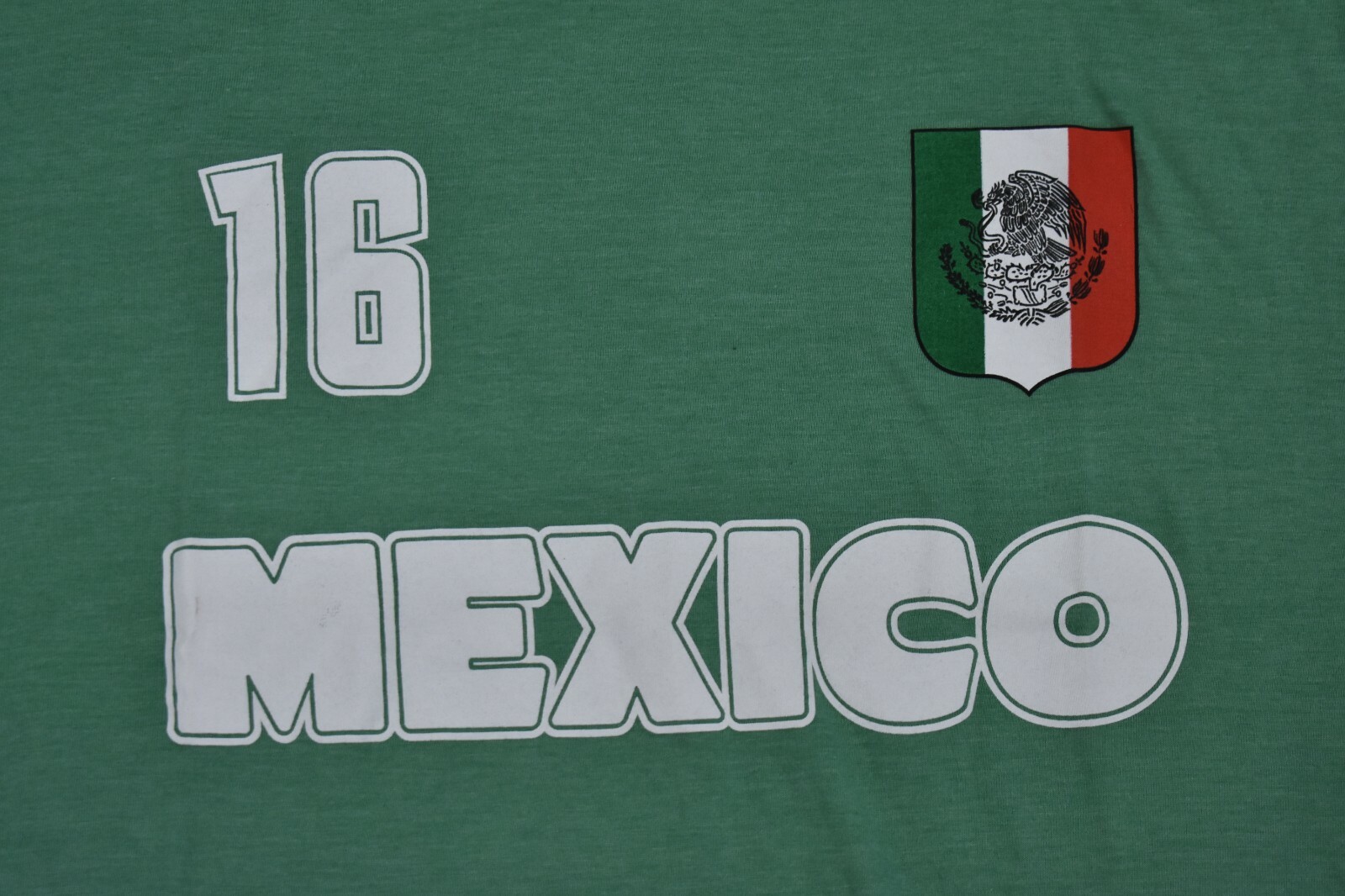 Mad Engine Mens Mexico #16 Soccer Fit Tee Shirt NWT M, L, 2XL