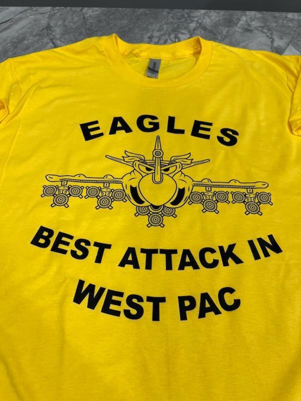 Eagles, Best Attack in West Pac, VA-115 A-6 Squadron T-Shirt, USN Licensed