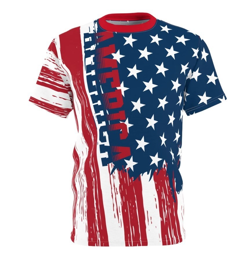 USA T Shirt America Flag AOP All Over Print