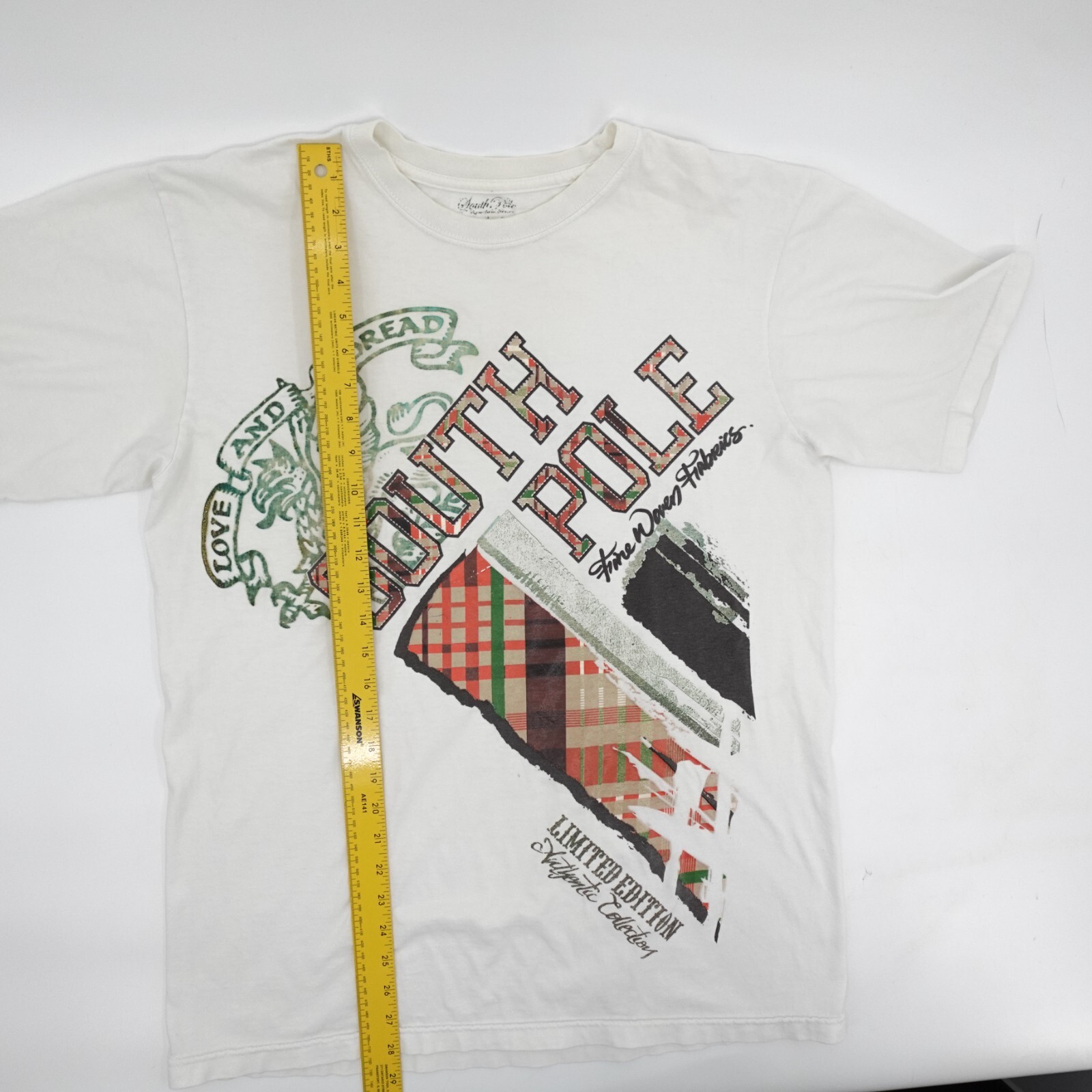 South Pole Shirt Mens Extra Large T-Shirt White Designer Graphic 90s