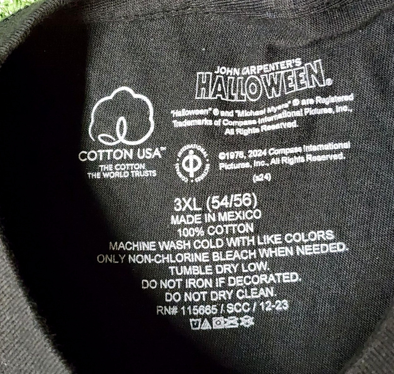Halloween Movie Michael Myers Horror T-Shirt Short Sleeve Black Size 3XL – NEW