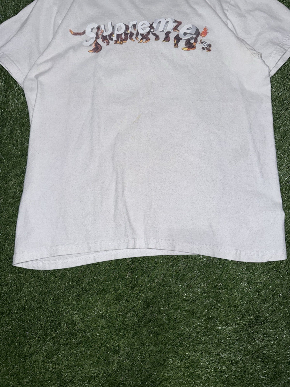 Supreme Apes Tee SS21. Mens Size M White 100% Cotton