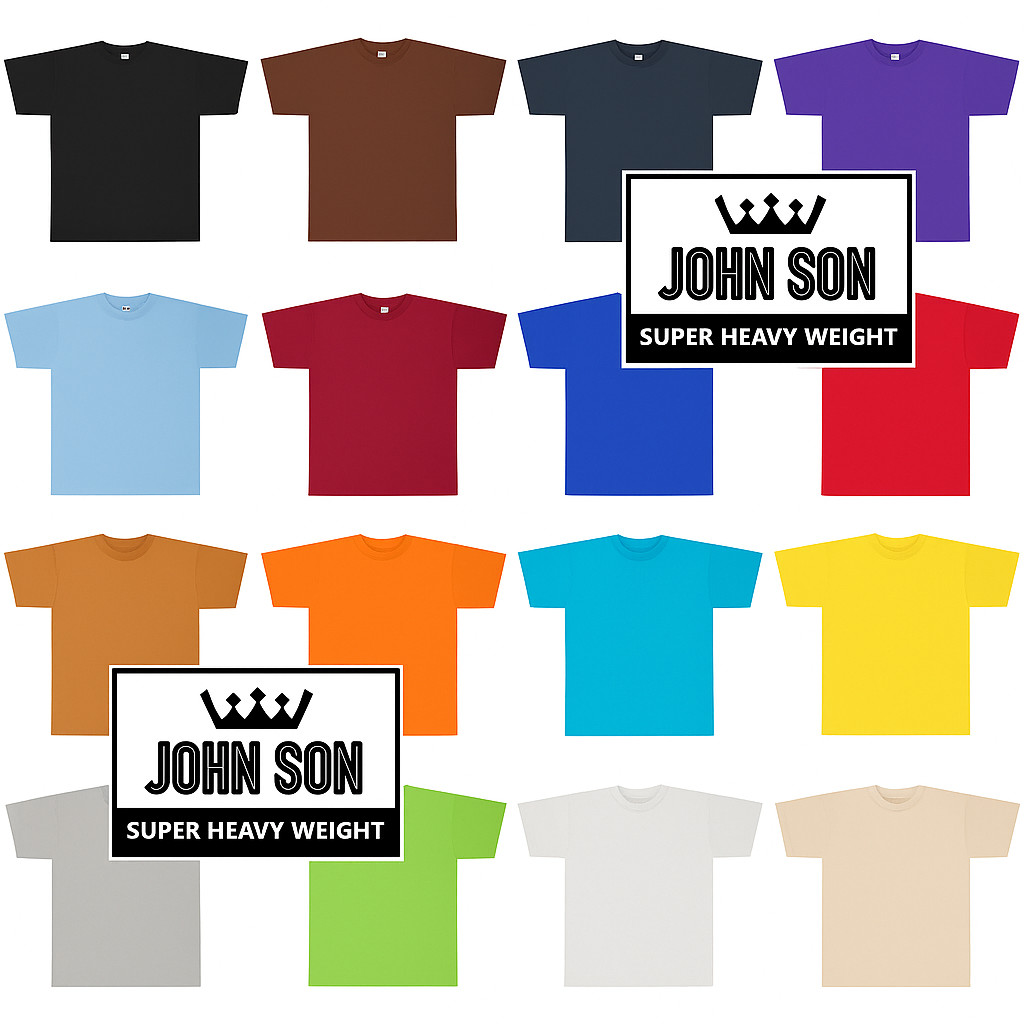 Men’s Plain T-shirts Short Sleeve Blank Cotton Heavy Weight Big Size Crew Neck