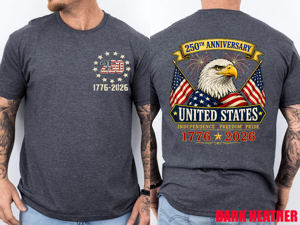 250 Anniversary USA 4th of July Patriotic 250 Years American (2-SIDES) T-Shirt