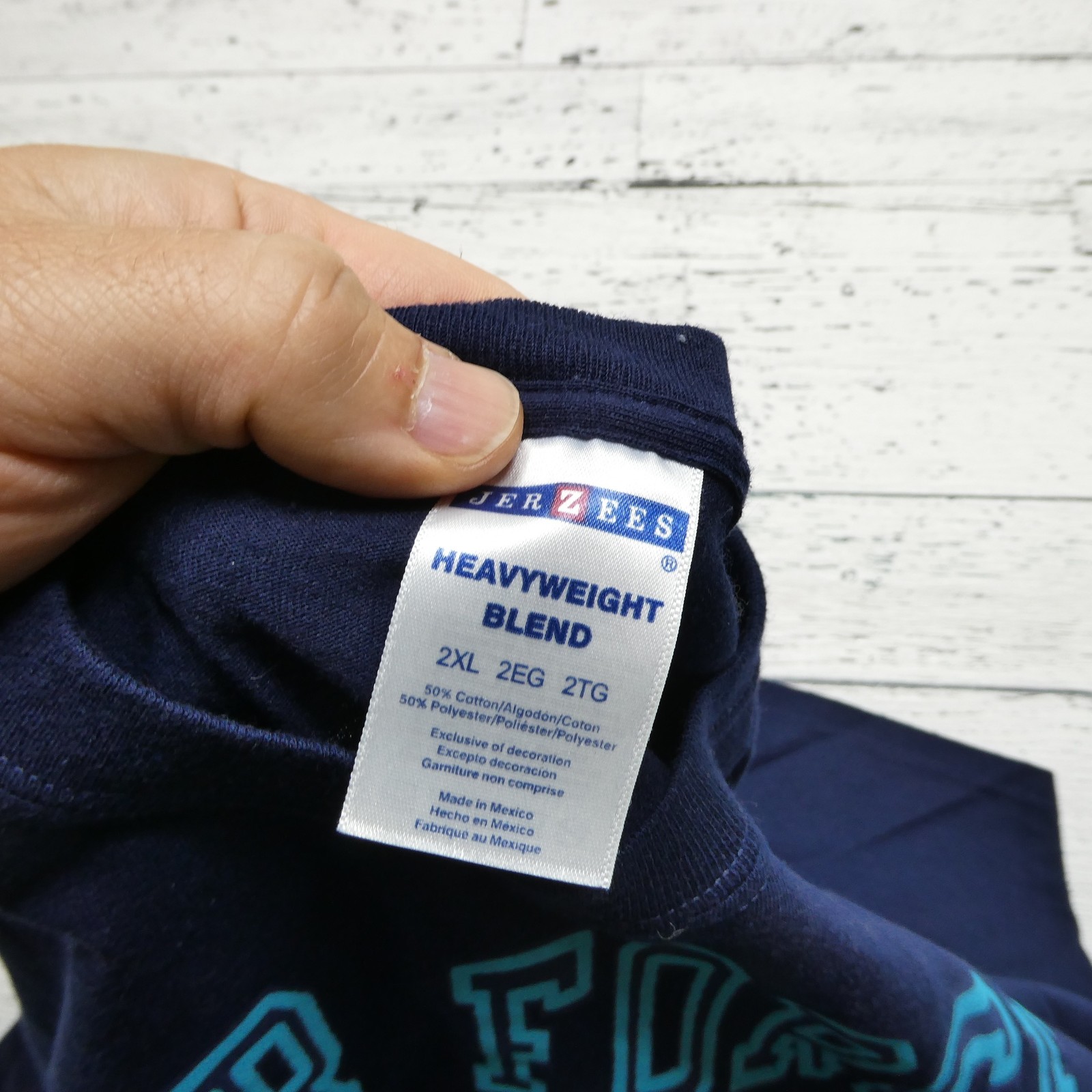 Air Force Shirt Mens 2XL Blue Jerzees Heavyweight Blend Military Graphic Tee