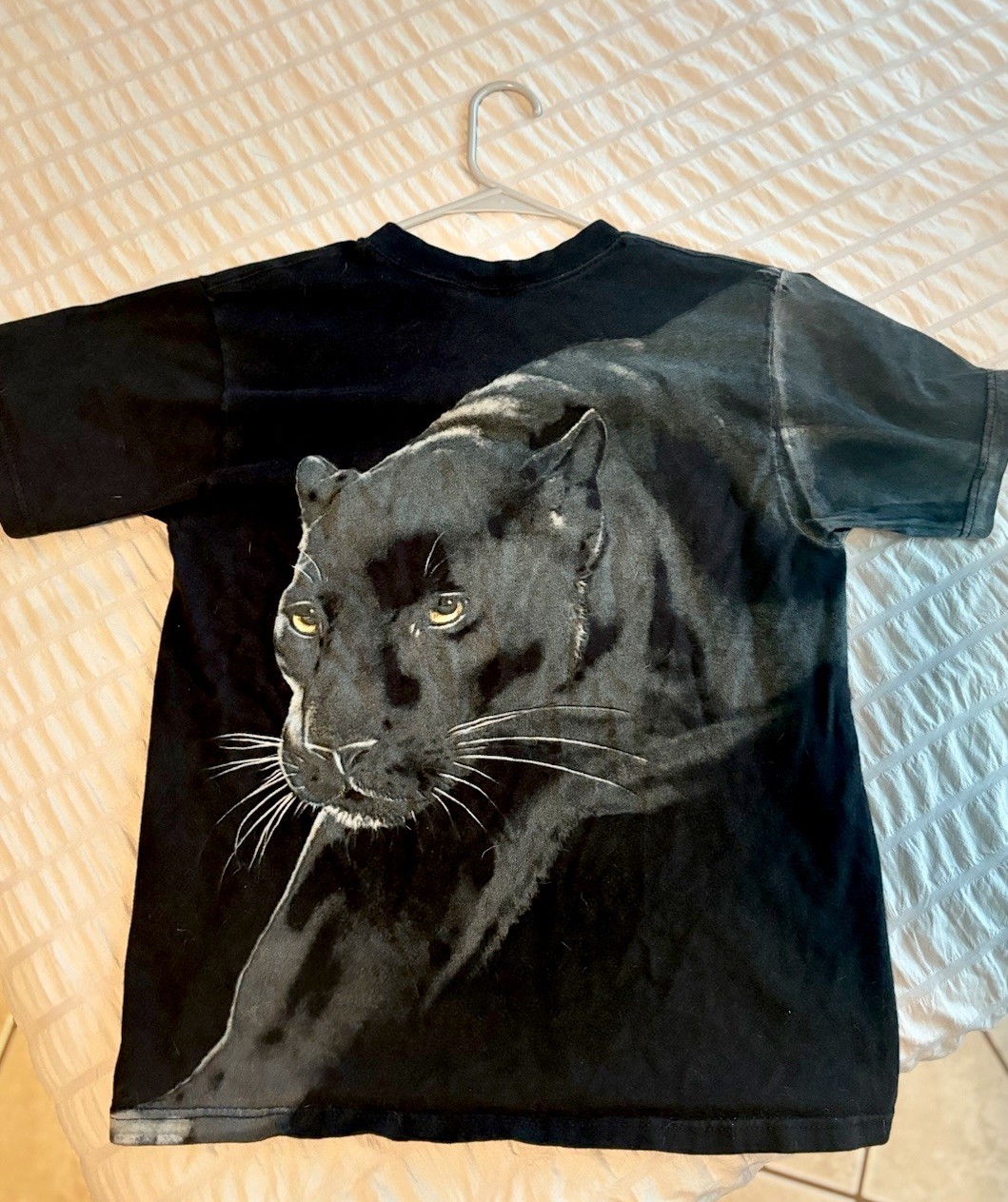 Radical Nature Men’s Medium T-Shirt 90s Vintage Animal Tee Black Panther Print