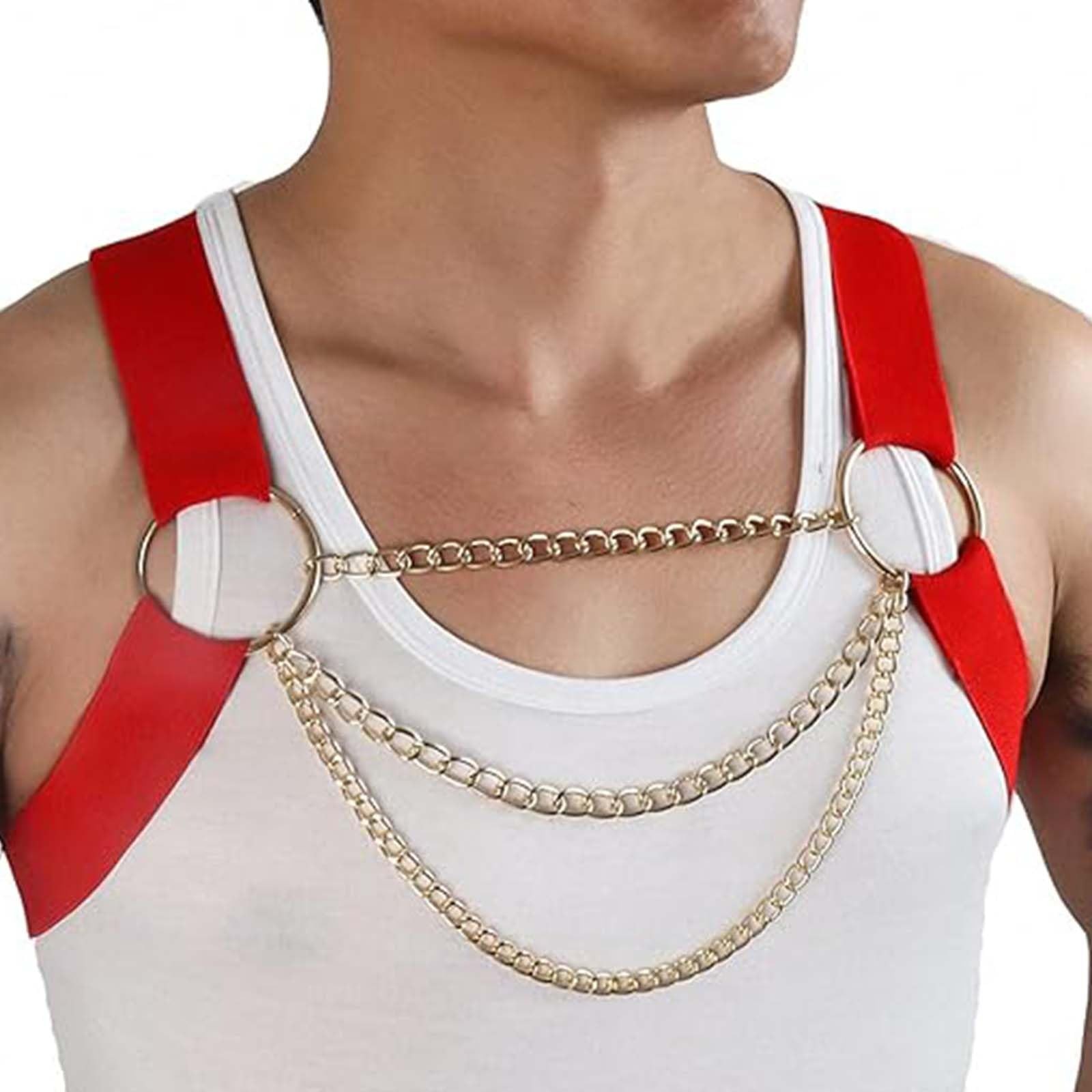 Men Chest Harness Men’s Harness Belt Sexy Punk Body Harness Belt Tops Harness…