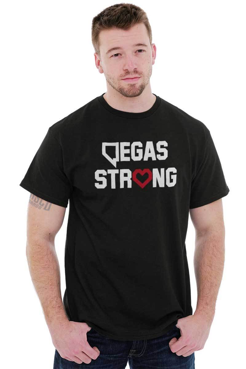 Vegas Strong Community Awareness Support Womens or Mens Crewneck T Shirt Tee