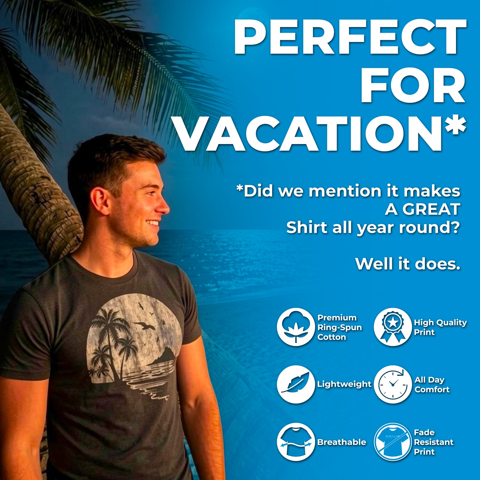 Mens Funny T Shirts Visit Florida Sarcastic Travel Graphic Novelty Tee for Men