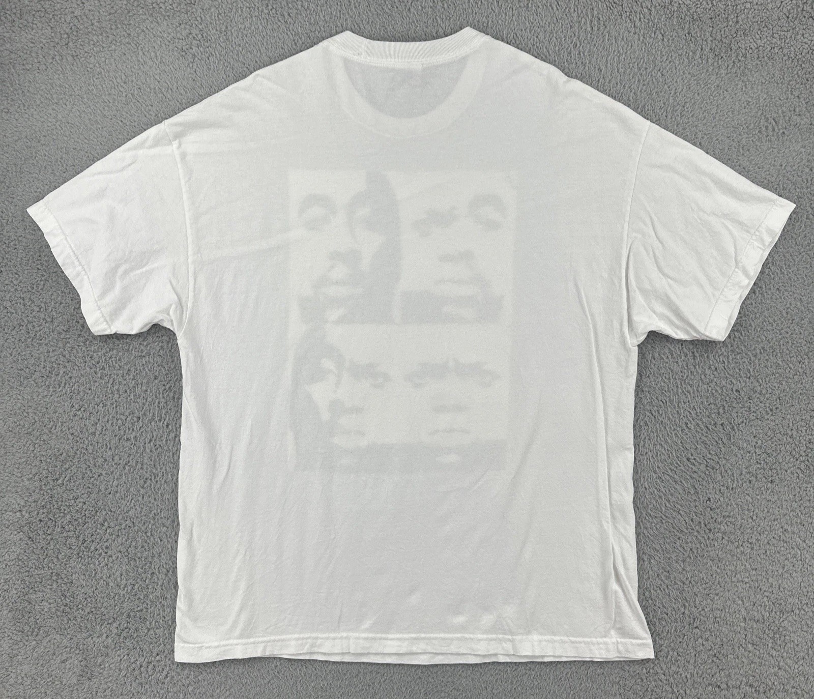 Vtg Alstyle Y2K Mens 2XL White T Shirt Tupac Notorious BIG Portrait Art Rap Tee