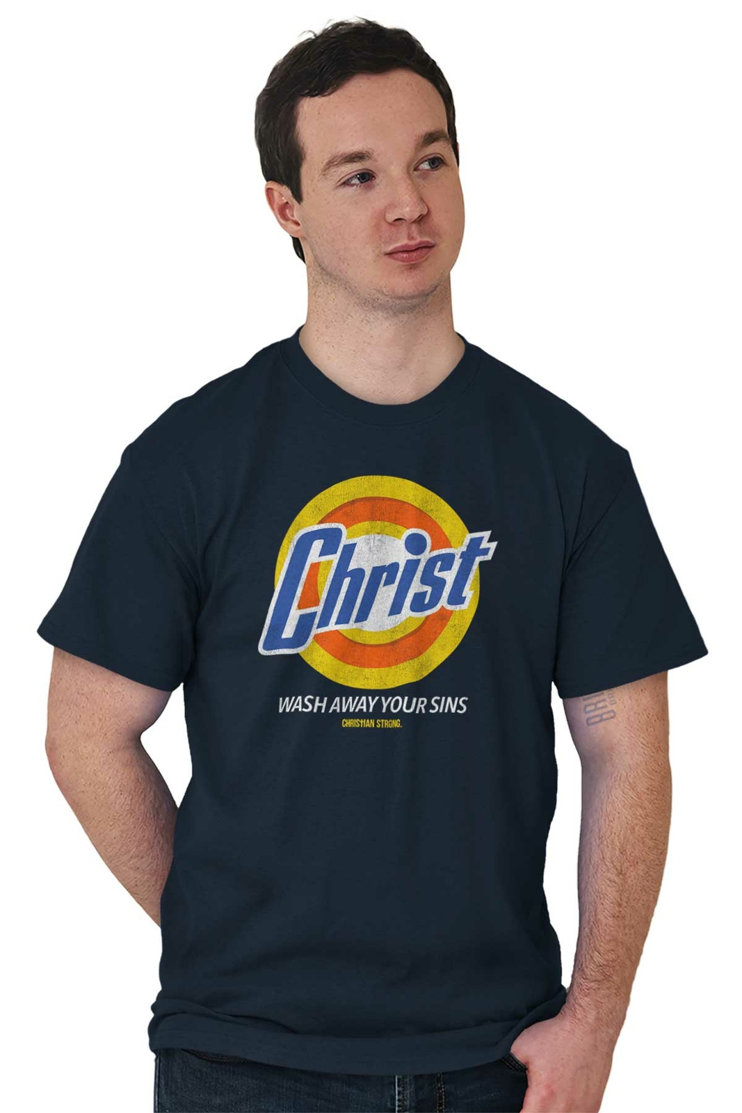 Christ Wash Away Sins Christian Religion Womens or Mens Crewneck T Shirt Tee