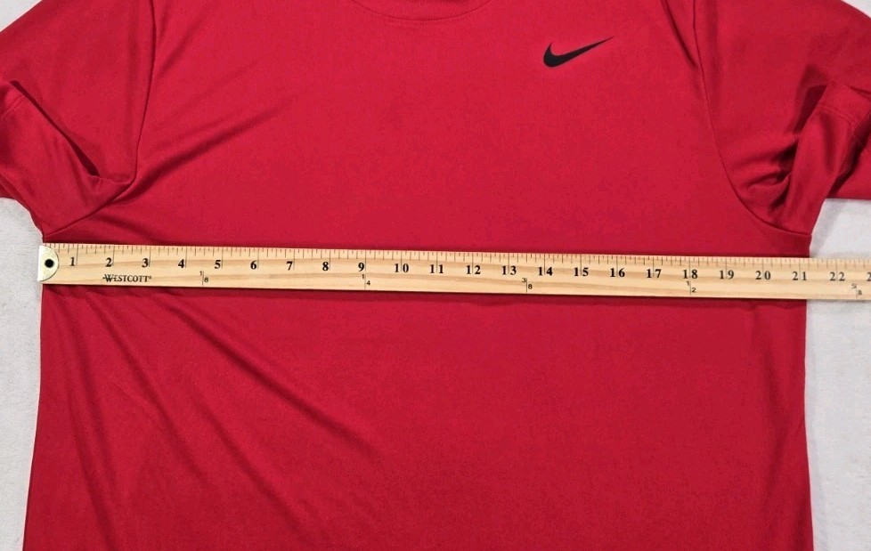 Mens Nike DriFit Legend Fitness Short Sleeve T Shirt Red Large Workout Gym