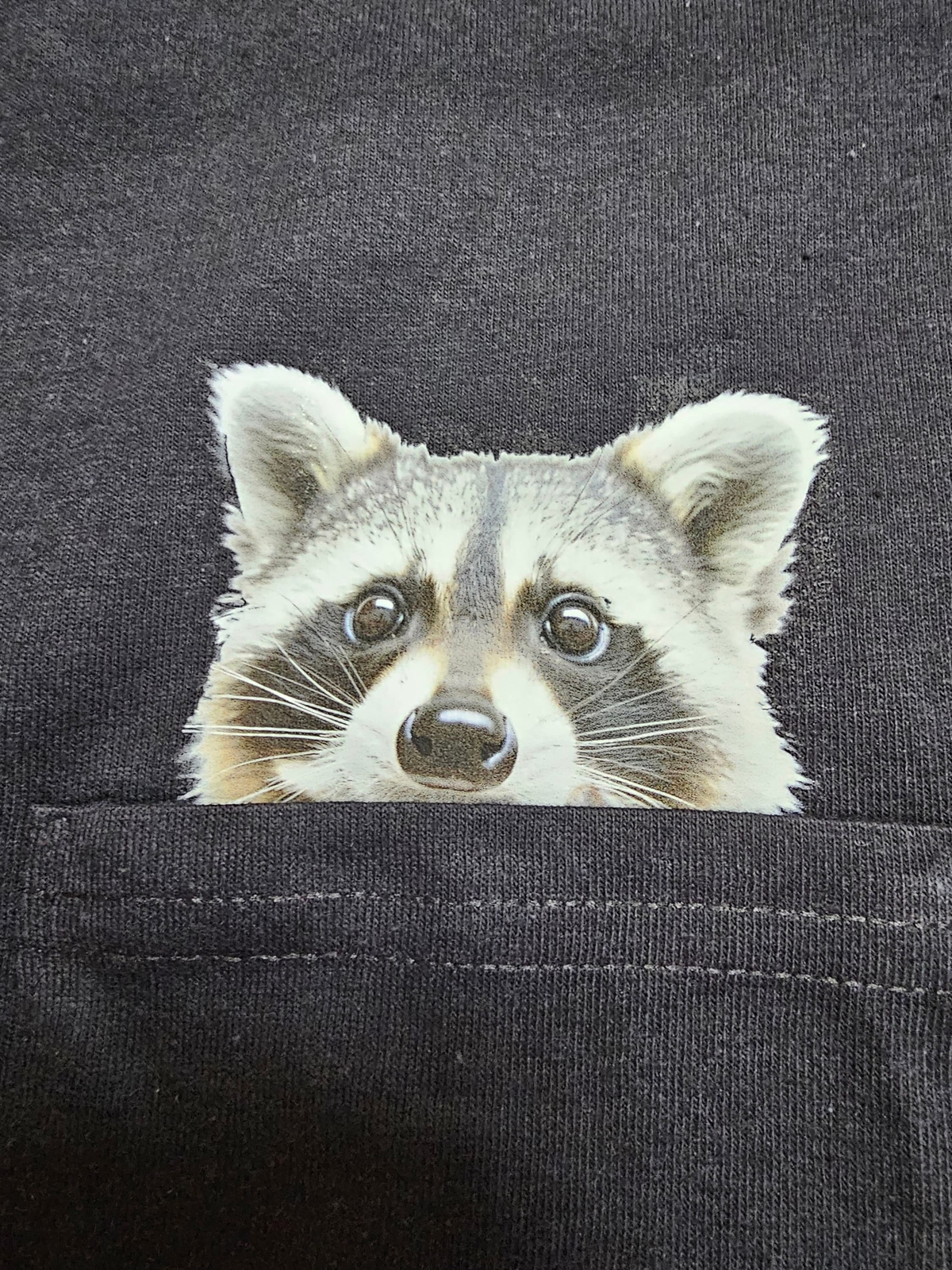 Funny Raccoon Shirt – Humor Raccoon Hidden Middle Finger Pocket – Raccoon