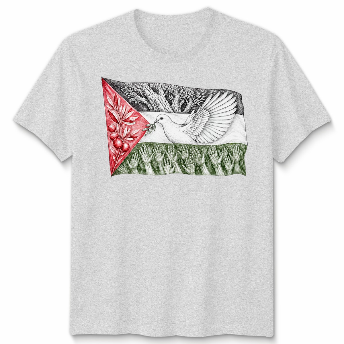 Free Palestine Unisex T Shirt Gaza Solidarity Activism Mens Womens Tee