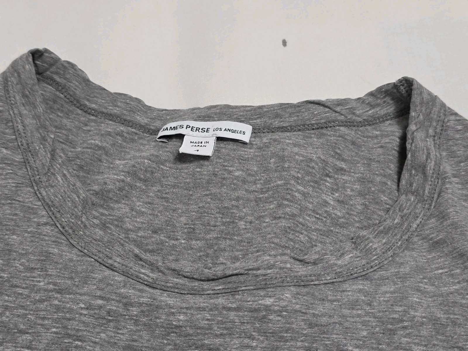 JAMES PERSE Standard Light Heather Gray Pocket Short Sleeve Tshirt 4 Made JAPAN