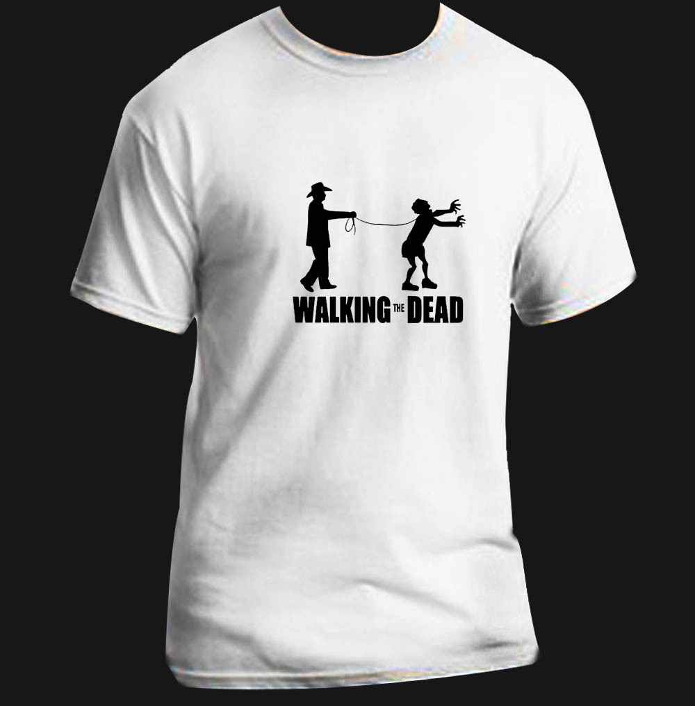 Walking the Dead – Funny Zombie Walking the Dead T-Shirt Black White Custom Size