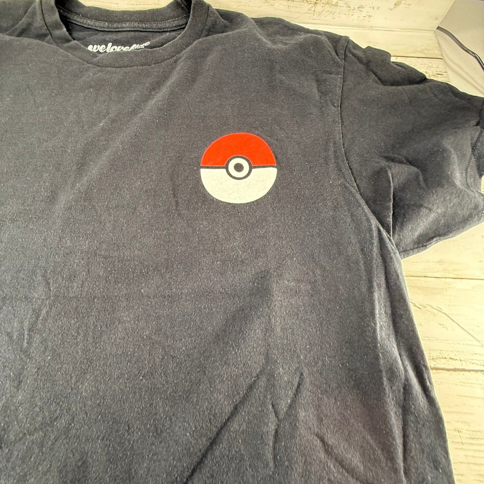 Pokemon WeLoveFine Mens XL Black Poke Ball Graphic T-Shirt 100% Cotton 2016