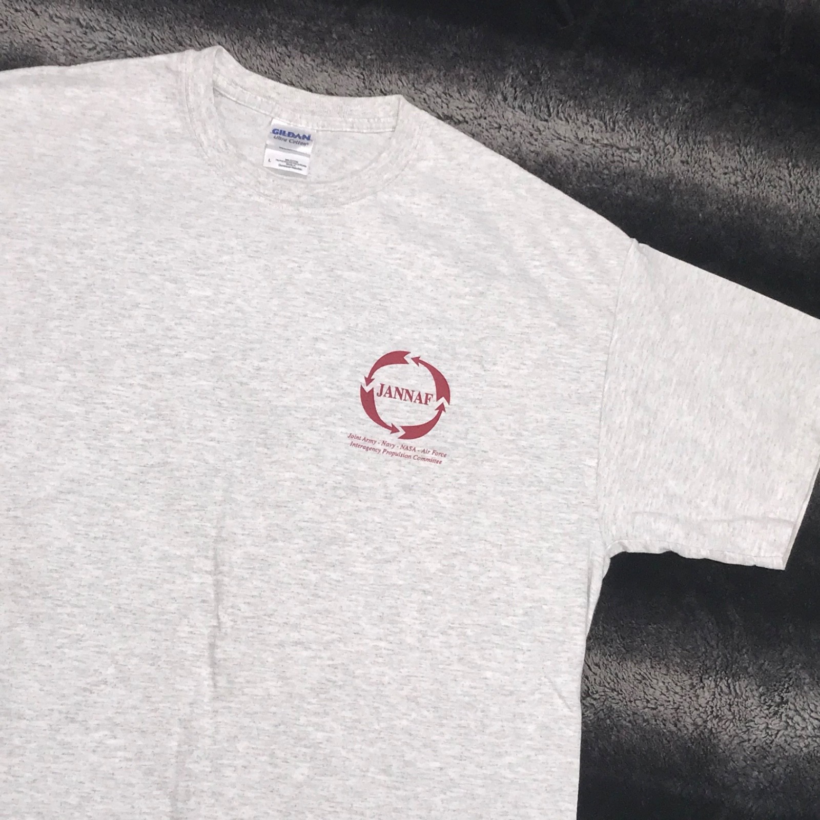 VTG Y2K J.A.N.N.A.F. “Yes its Rocket Science” Space Research (L) Gray T-Shirt