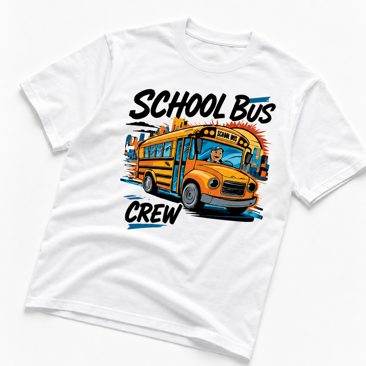 School Bus Crew Shirt Back to School Graphic Tee Funny School Staff Unisex Gift