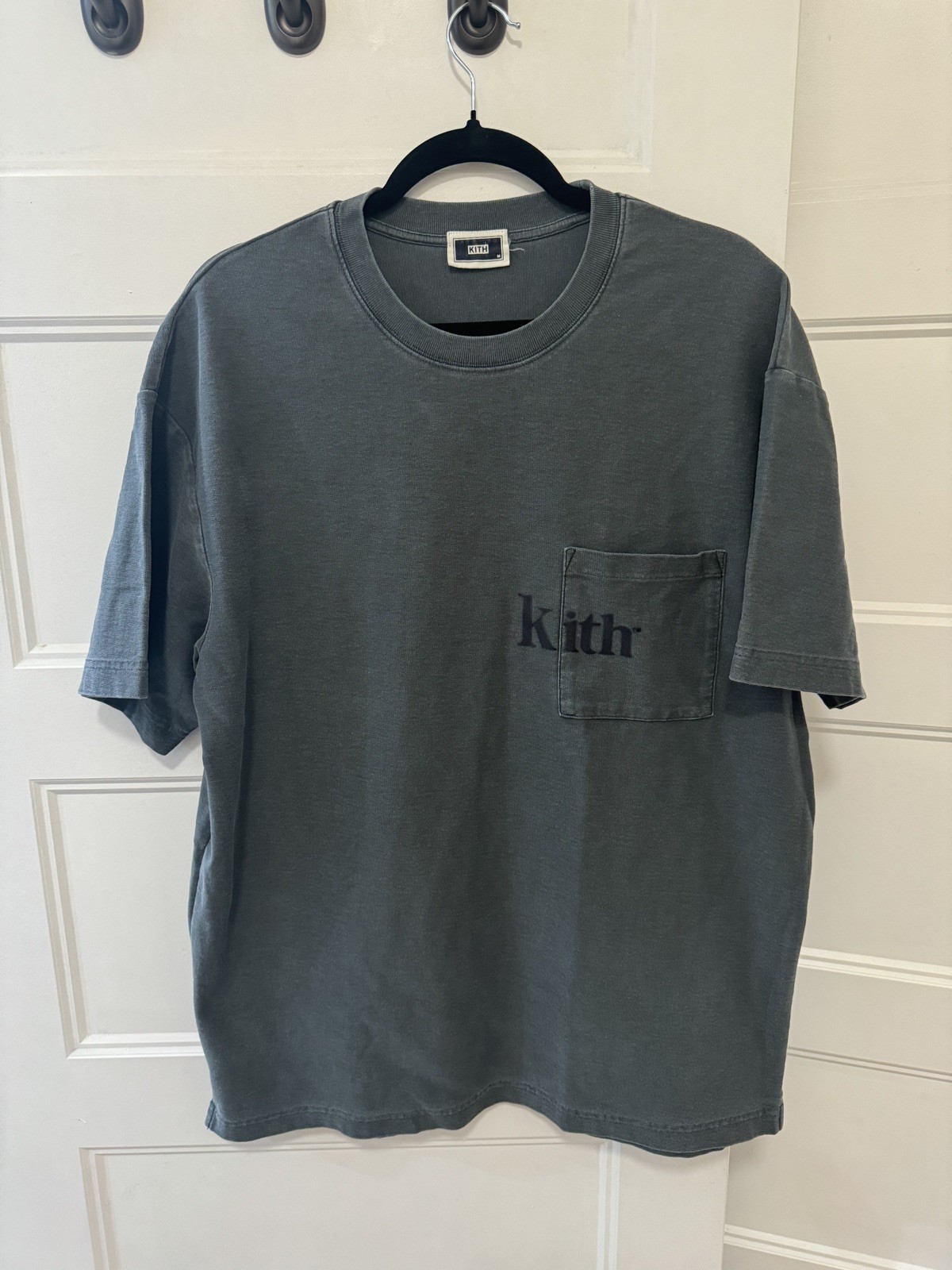 Kith Pocket T Shirt Charcoal Grey Mens L