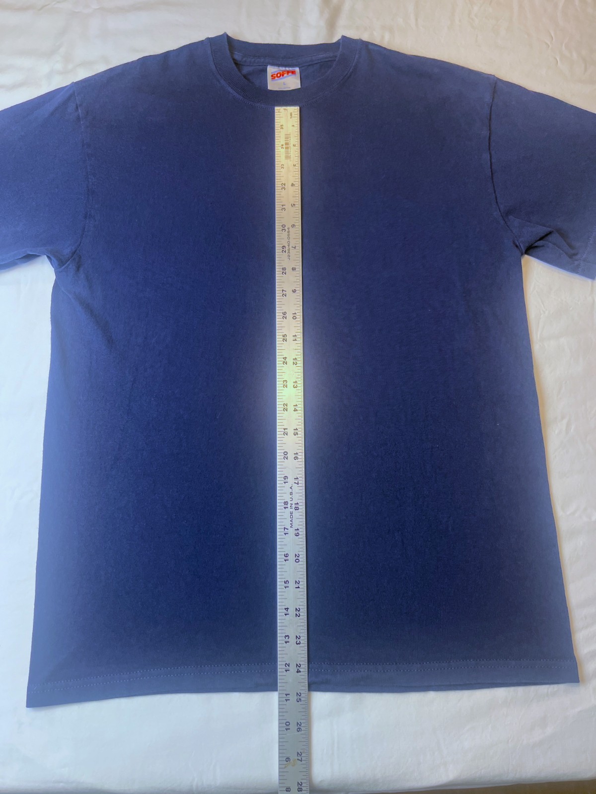 Soffe Navy Blue Short Sleeve BLANK T-Shirt – Cotton – Large – Made in USA