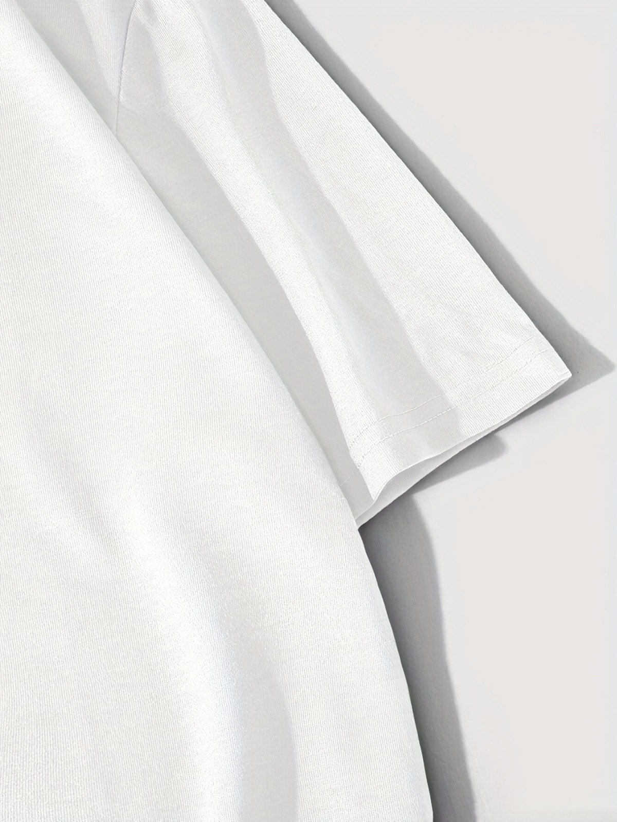 Men’s Casual T-Shirt – Solid Color, Round Neck, Machine Washable Polyester