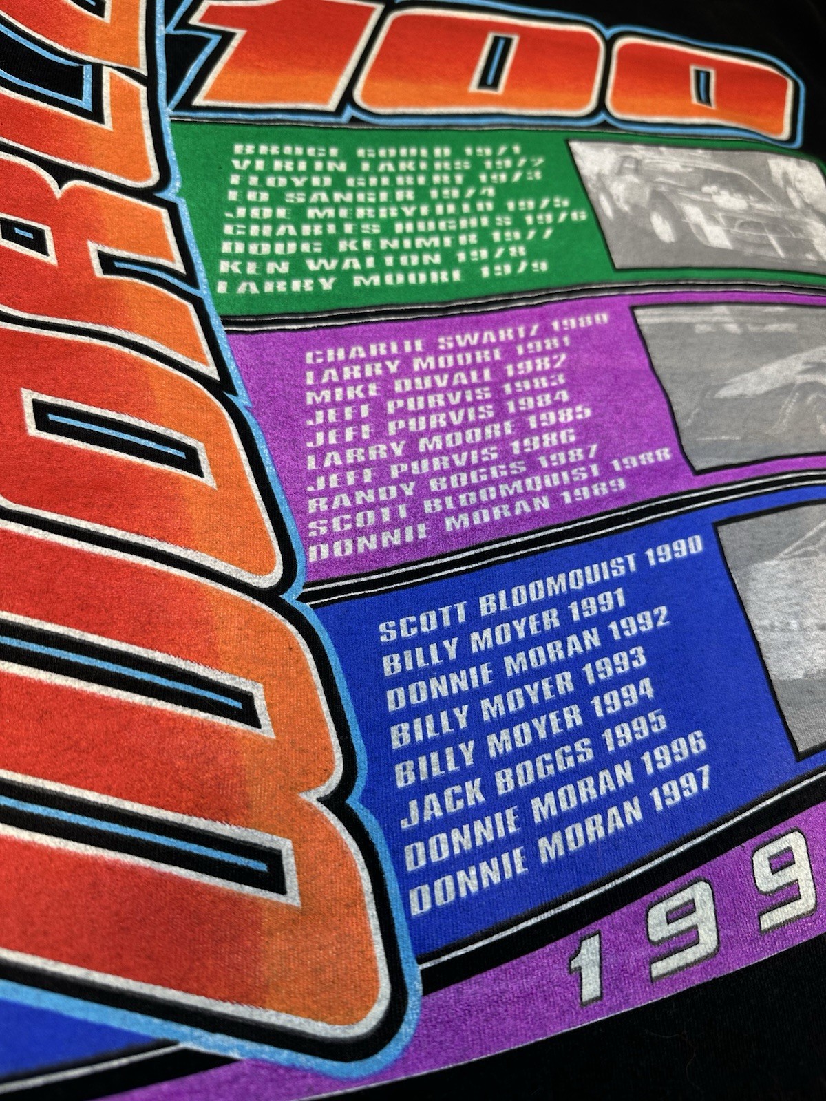 VTG 1998 World 100 Eldora Speedway Racing Tee USA Dirt Track Large