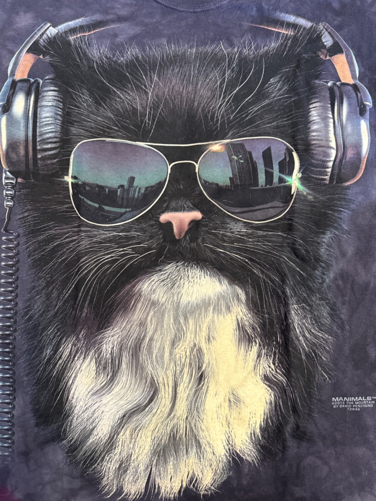 The Mountain “Disco Cat” 2013 Dead Stock Brand New Tie-Dye Shirt Mens Sizes