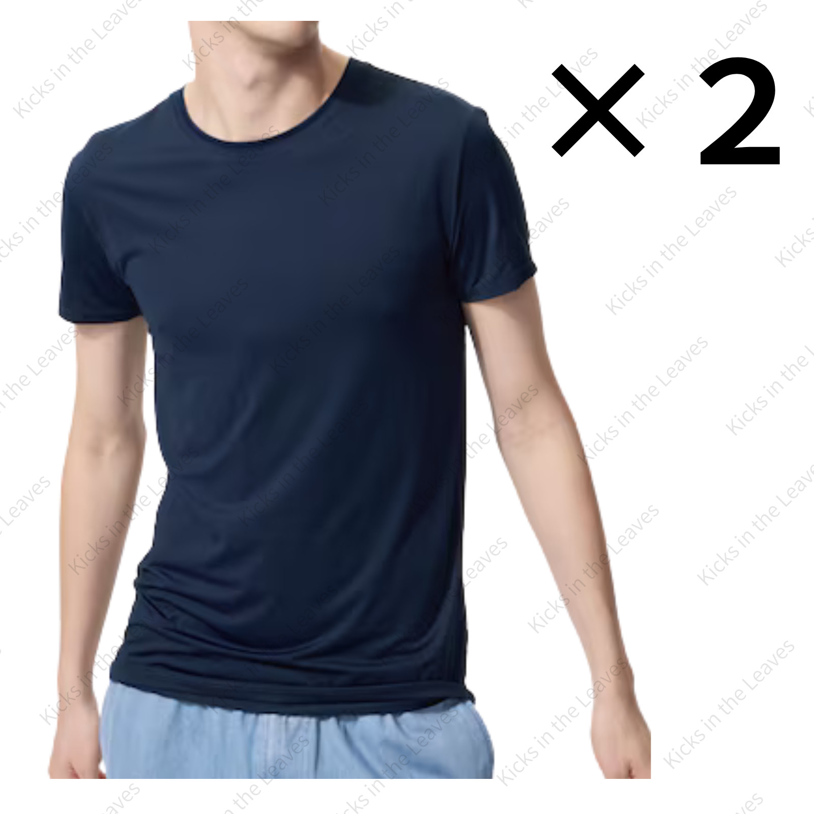 [2PCS SAME COLOR] UNIQLO AIRism Crew Neck T-shirt XS-4XL Men 482519 Japan NWT