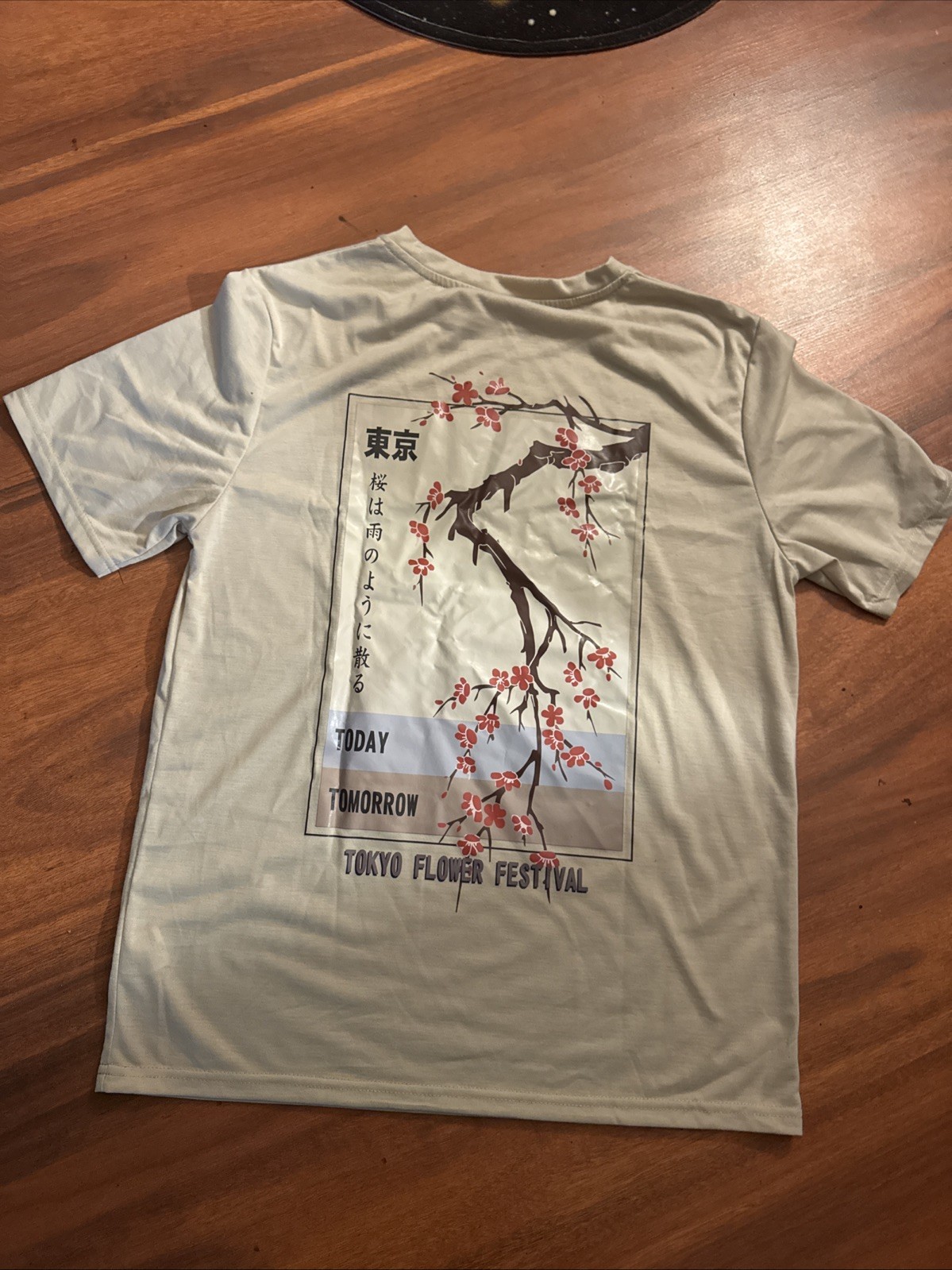 Today Tomorrow Tokyo Flower Festival T Shirt Men Hip Hop Graphic size Med