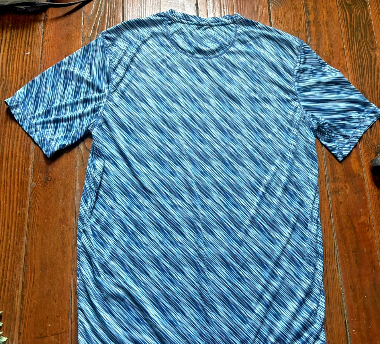 REEL LEGENDS Mens Sz Medium Reel-Tec T-shirt Cool Easy Care Blue, VGUC