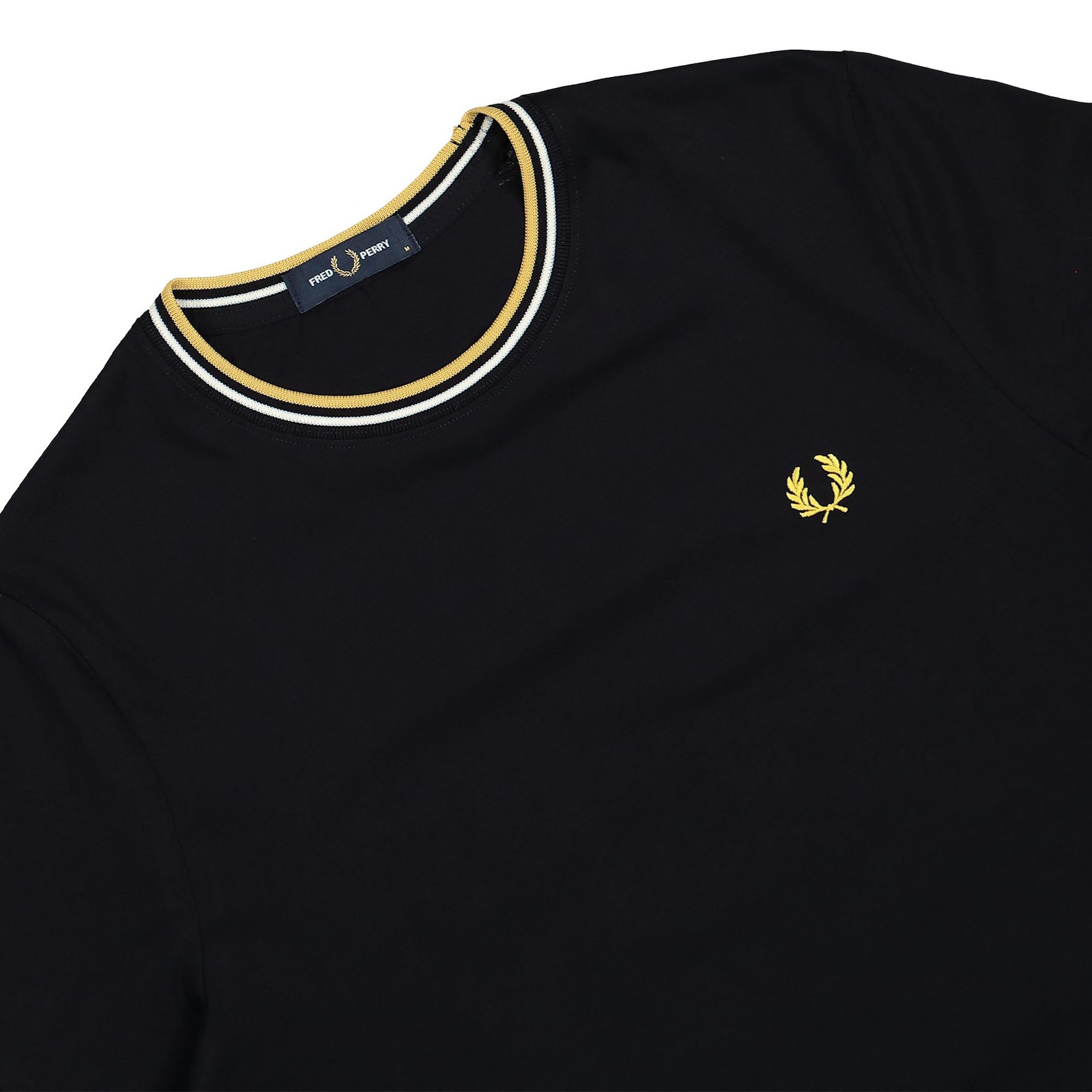 FRED PERRY Mens Navy Twin Tipped T Shirt SIZE 2XL XXL M1588 W53 BNWT Authentic
