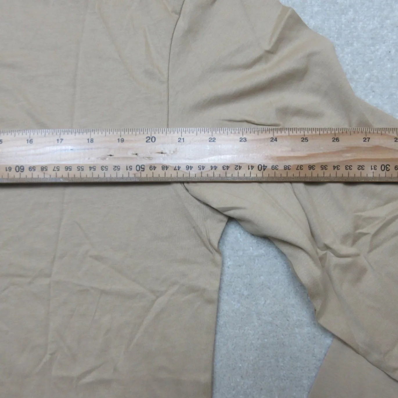Urban Classics Tall Tee Long Sleeve Shirt M Tan Cotton Casual Wear