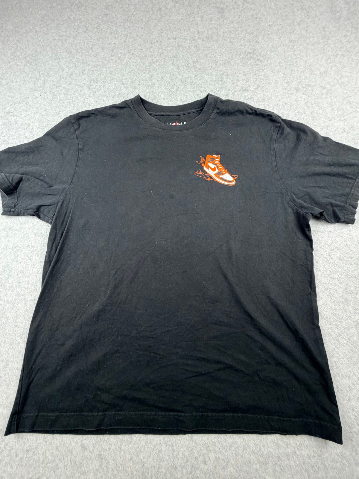 Jordan Mens T-Shirt Graphic Tee XL Black Air Jordan Has Landed AJ1 Sneaker