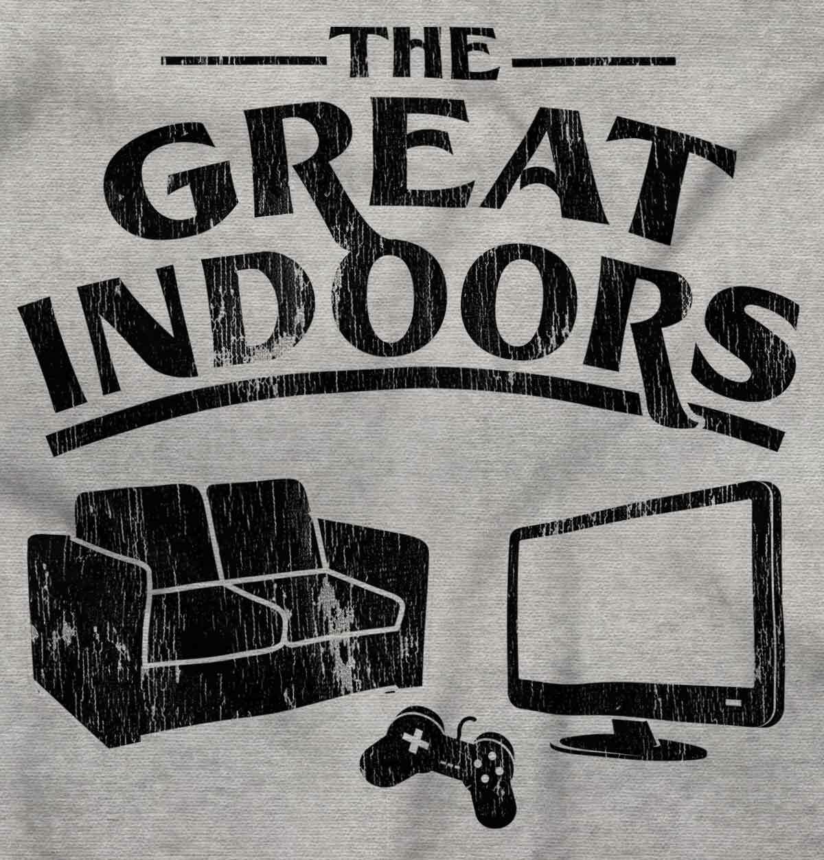 Funny Video Game The Great Indoors Introvert Long Sleeve T Shirts Tees For Men