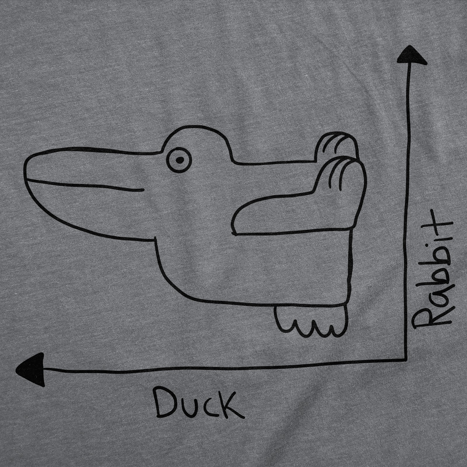 Mens Funny T Shirts Duck Rabbit Graph Sarcastic Graphic Novelty Tee for Men