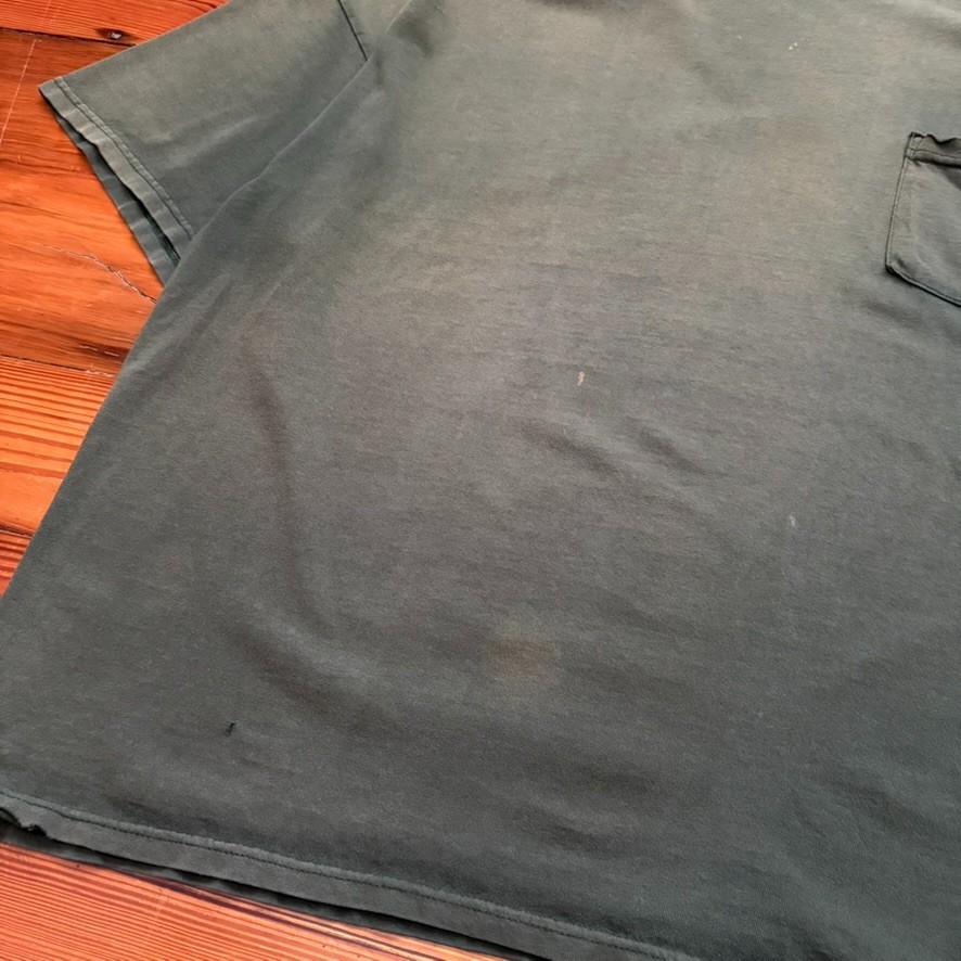 Vintage Gradient Sun Faded Pocket T-Shirt Men’s Size XL Green WIP Work Worn