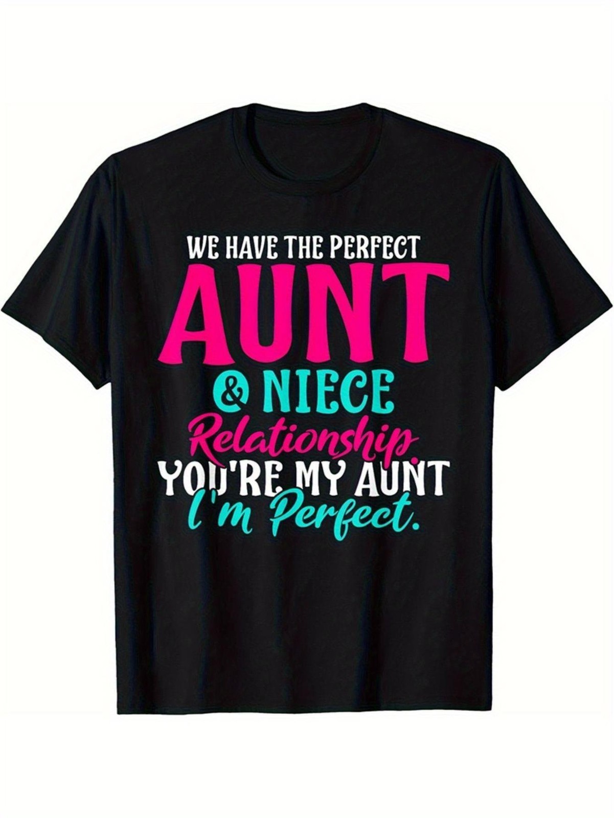 Vintage-Inspired Aunt & Niece Bond T-Shirt – 100% Cotton Machine Washable Loos