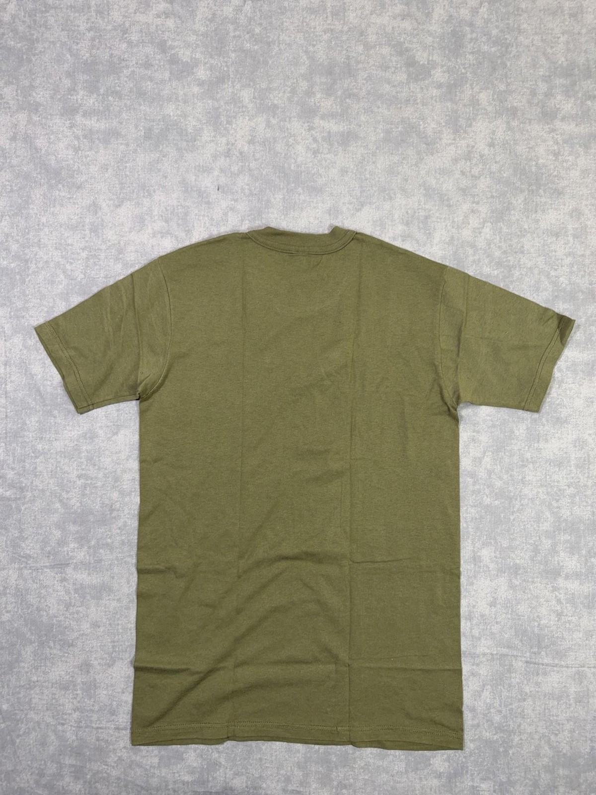 Vintage Soffe Shirt Mens S Green Solid Blank Crew Neck Tee Made USA Poly Cotton
