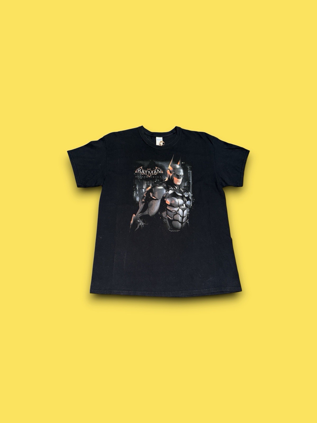 Vintage Batman Shirt Men L Black Tee Arkham Knight Video Game Promo Y2K Cyber