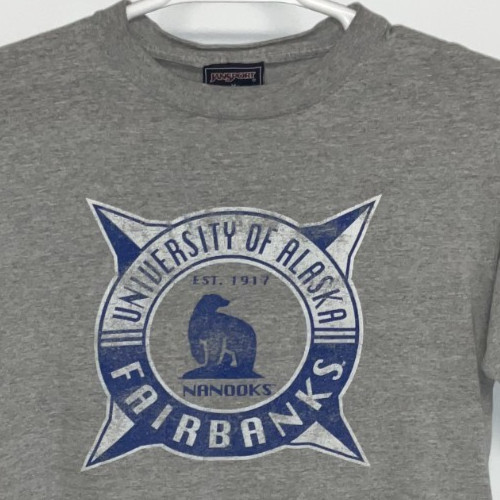 University Of Alaska Short Sleeve T-Shirt Men’s Medium Gray