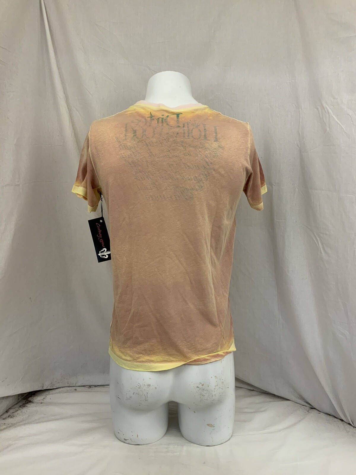 Dirtee Hollywood T Shirt S Multicolor Short Sleeve Cotton Poly NWT YGI O2-122