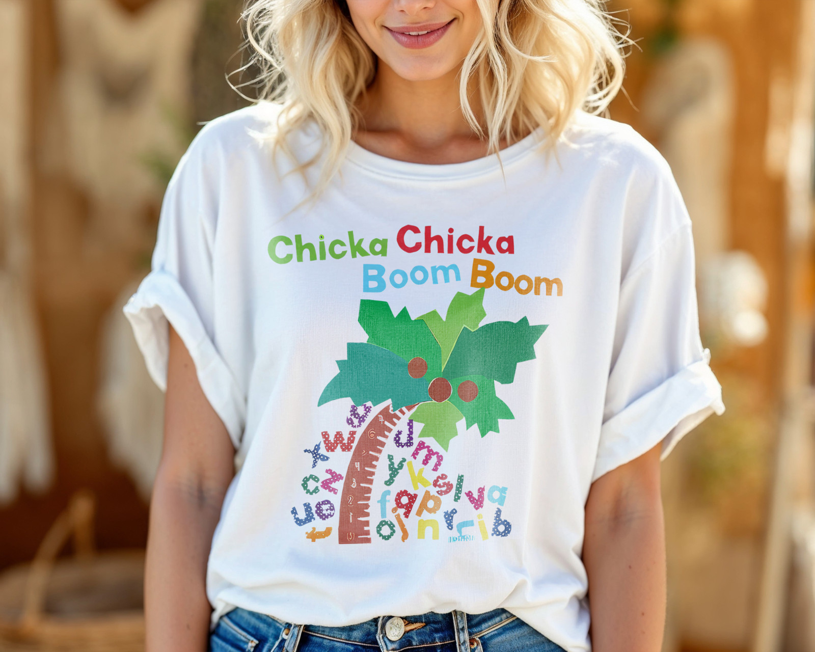 Chicka Chicka Boom Boom Shirt – Cute Alphabet Tree Teacher T-Shirt A458