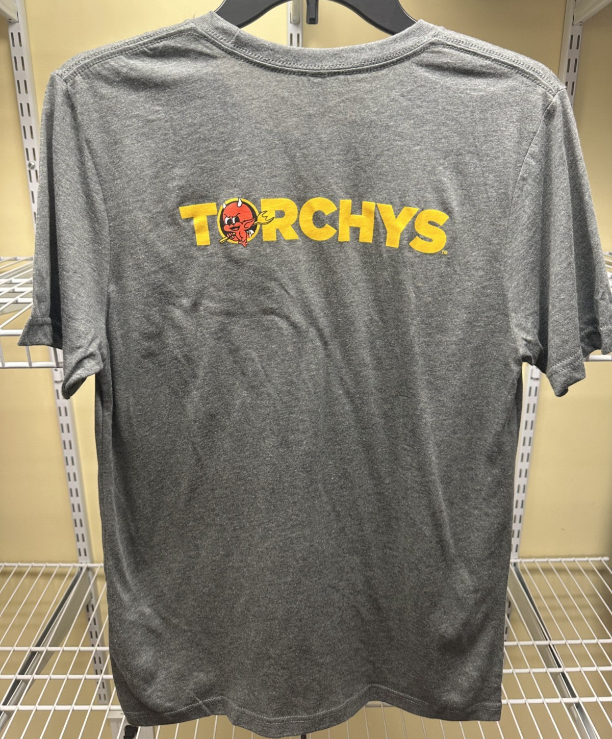 Body By Queso Torchys Gray Short Sleeve T-Shirt Grey Bella+Canvas Sz Medium New