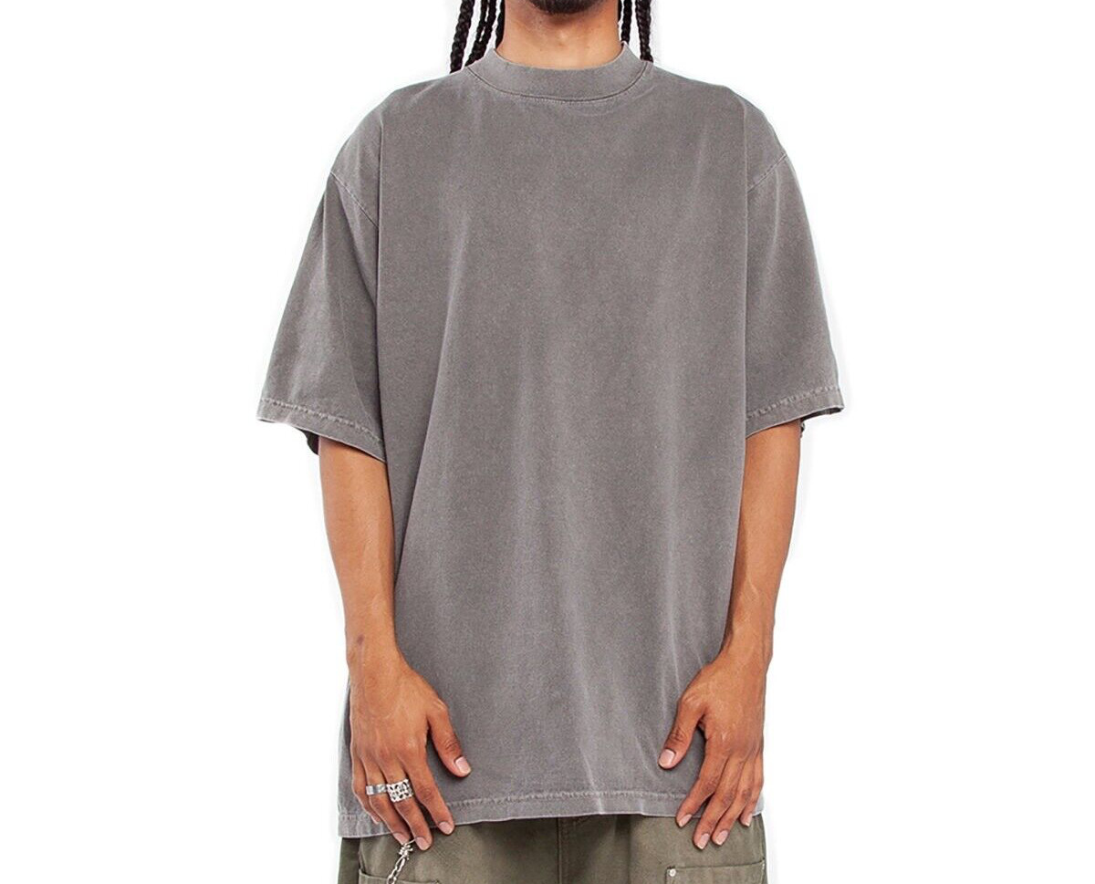 Shaka Wear Garment-Dyed Crewneck Heavy Knit T-Shirt Plain Blank Tee New S-5XL