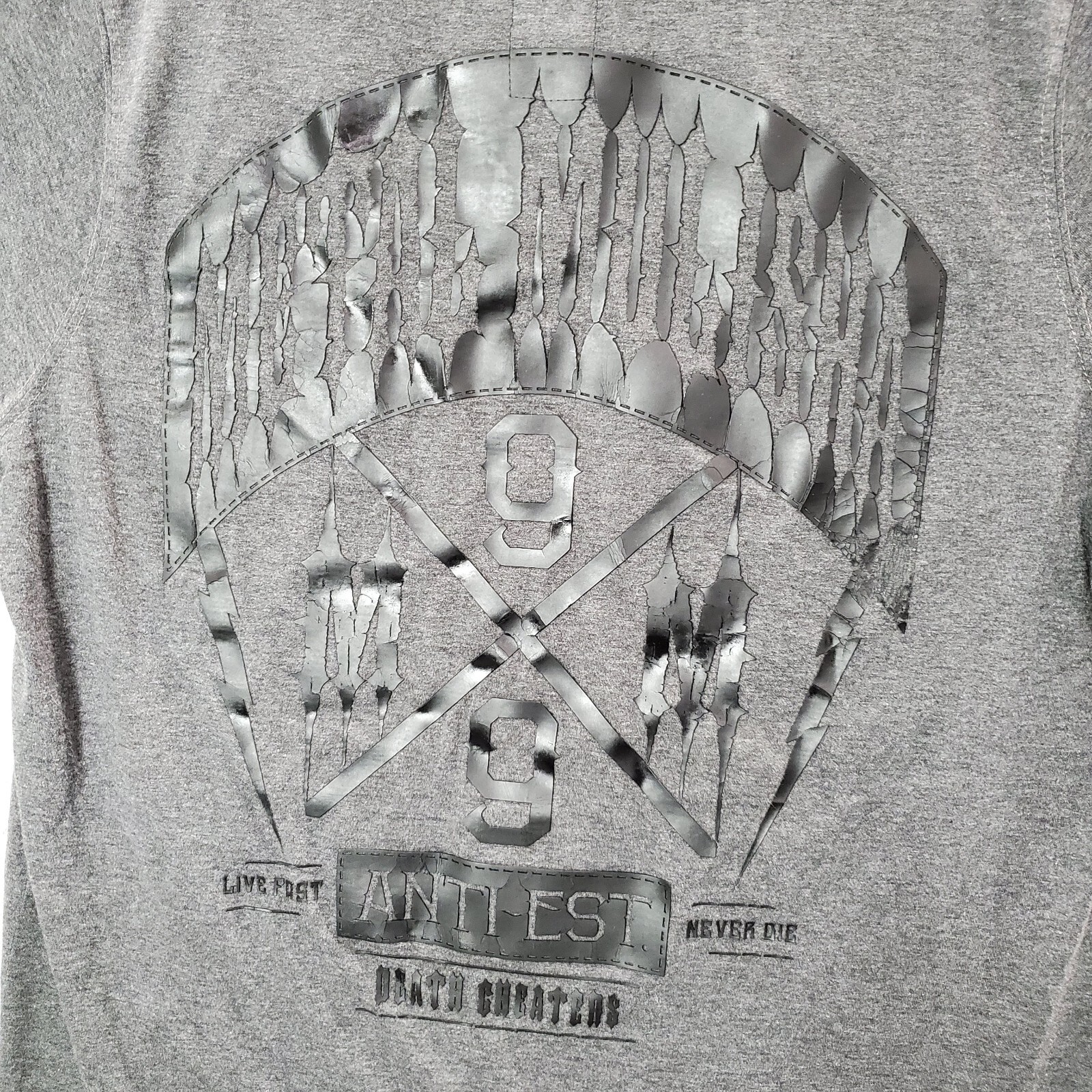 VINTAGE Metal Mulisha Men Shirt Medium Gray Logo Death Cheaters Y2K Tee