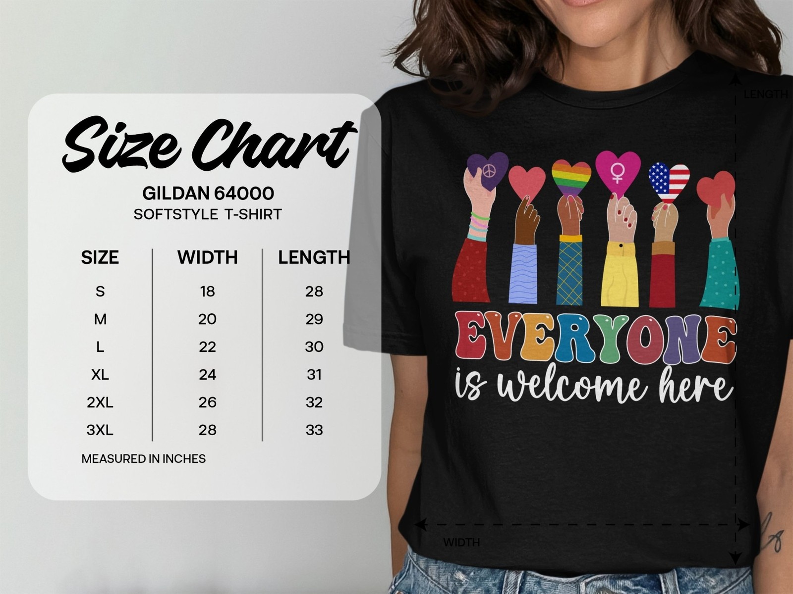 Everyone Is Welcome Here T-Shirt – Inclusive Pride Equality Kindness Tee