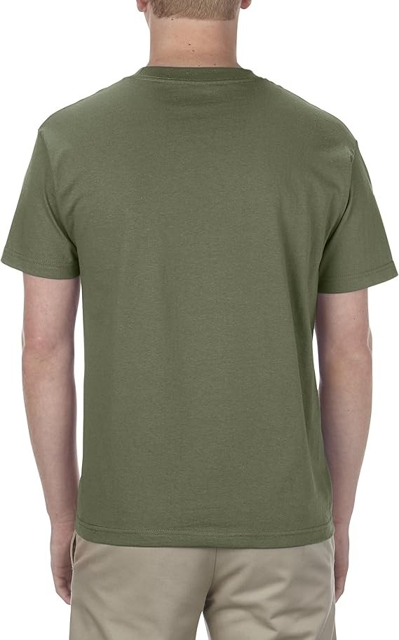 Men’s T-shirt With Rib-Knit Crewneck and Quarter Length Sleeve Large New