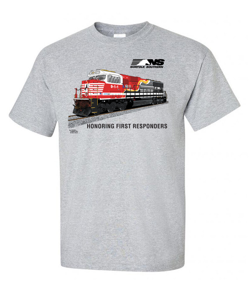 Norfolk Southern First Responders train Tribute Authentic Railroad T-Shirt [117]